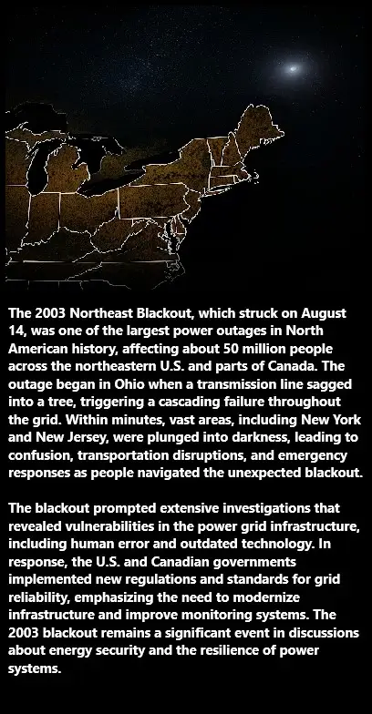 2003 Northeast Blackout: When the Lights Went Out, the Lessons Came On